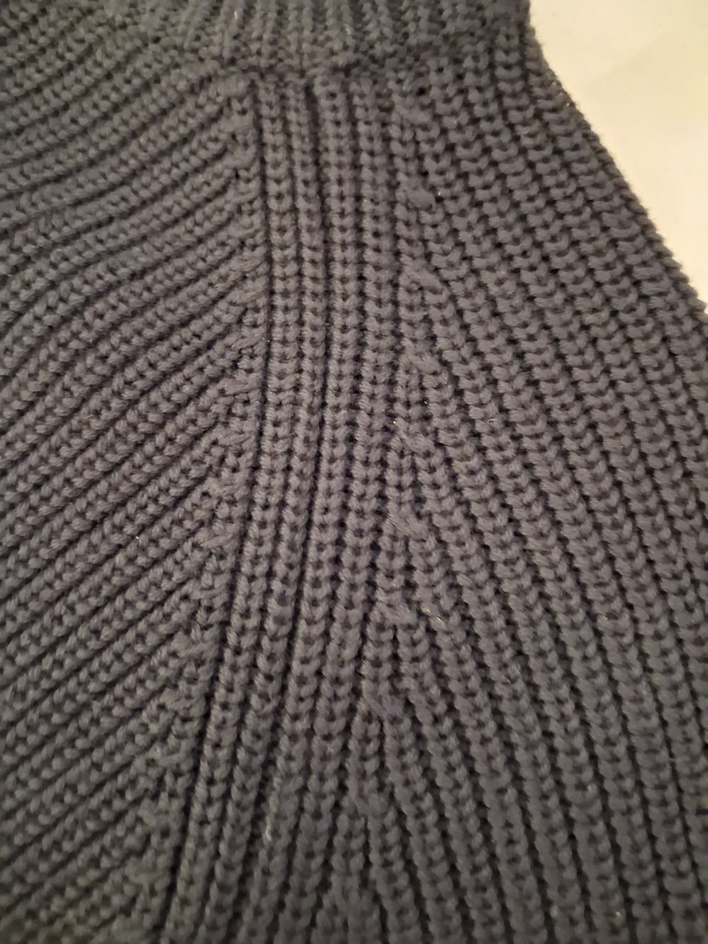 Pura Cashmere Womens Fishermans Crew Neck Sweater Navy Sz M - Picture 5 of 5